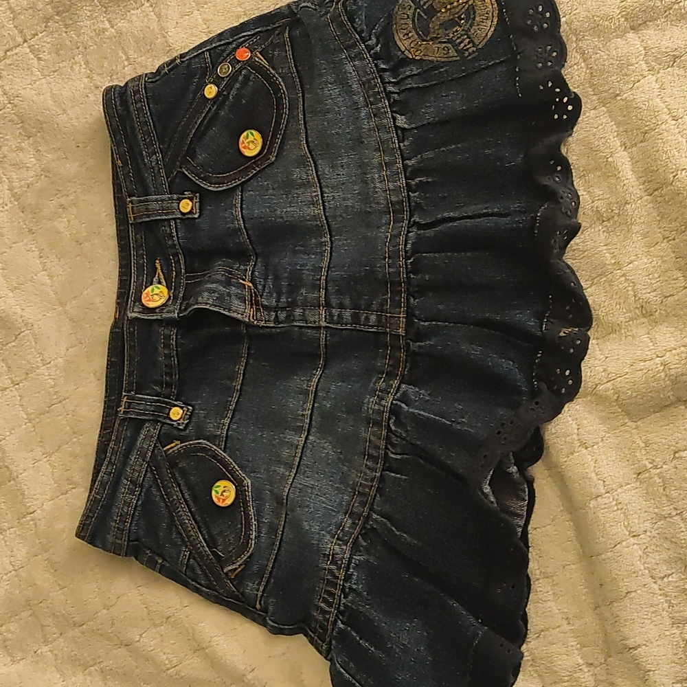 Short blue jeans skirt for girls.it is  in good condition .